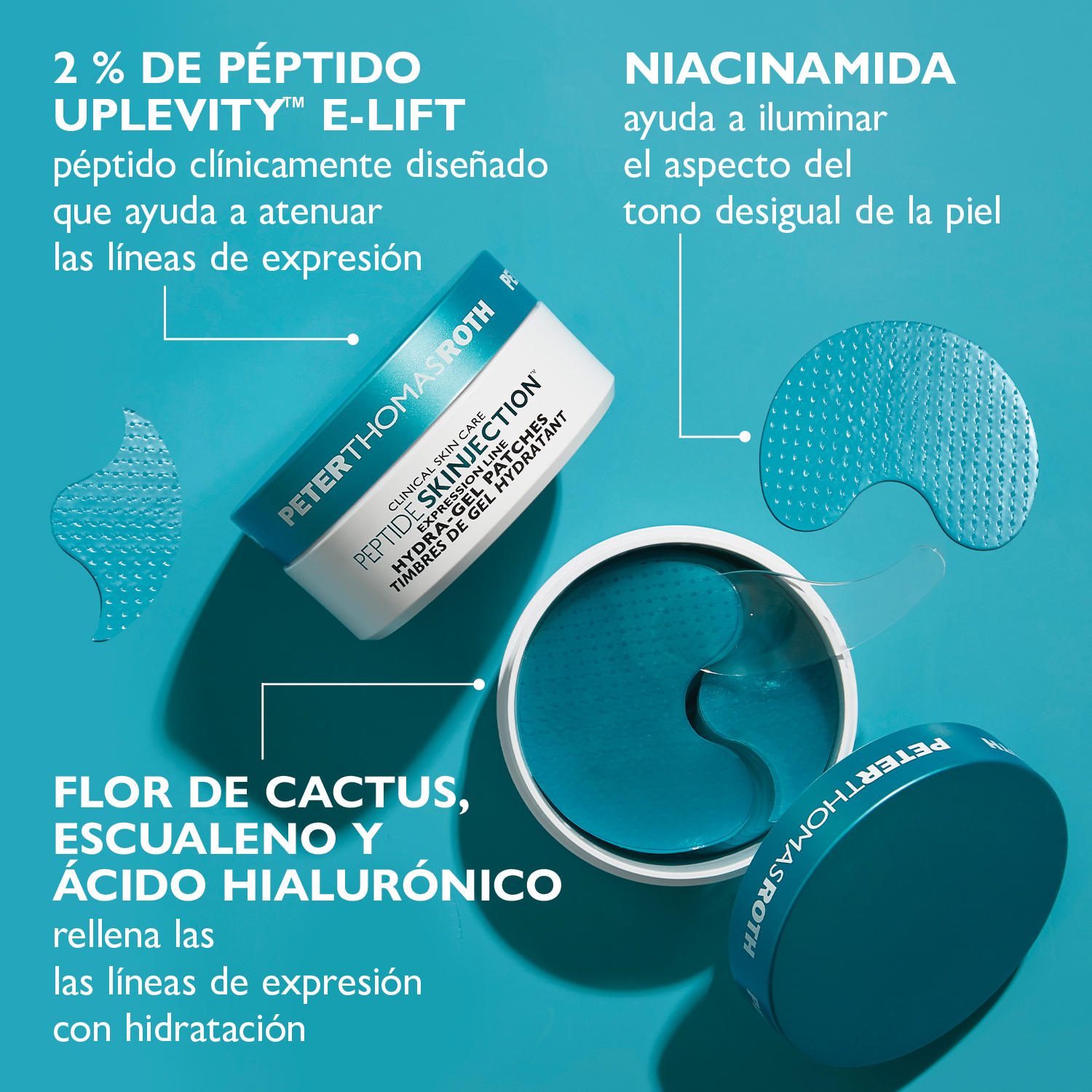 PEPTIDE SKINJECTION HYDRA GEL PATCHES (PARCHES PARA CONTORNO DE OJOS)